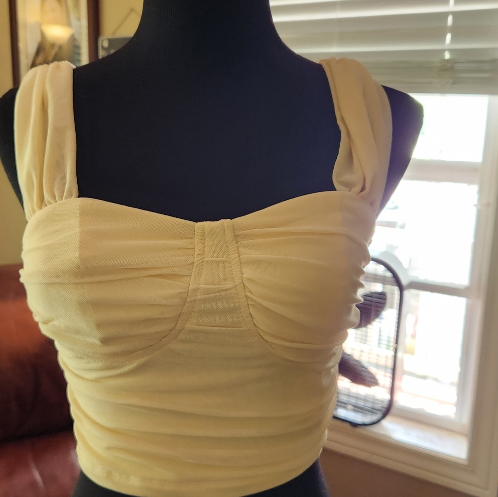 🔴Makemechic Womens summer Ruched bustier corset sleeveless crop tank